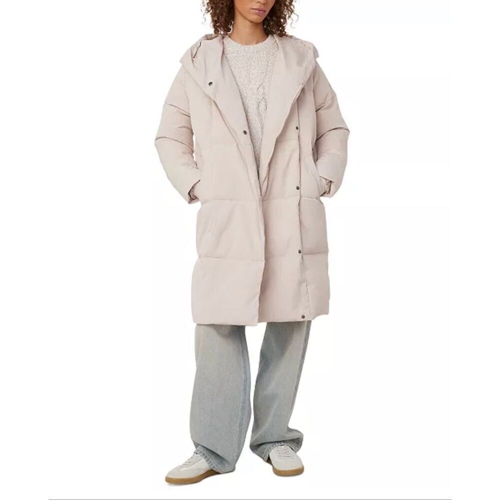 Frank & Oak The Corduroy Comfort Hygge Insulated Puffer Coat Slate Cream XL - Picture 4 of 9